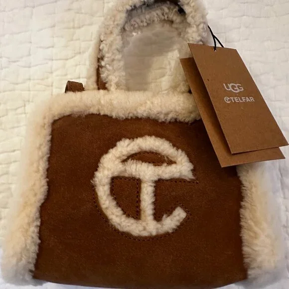 UGG x TELFAR Small Shopper Bag in Chestnut - Picture 1 of 4